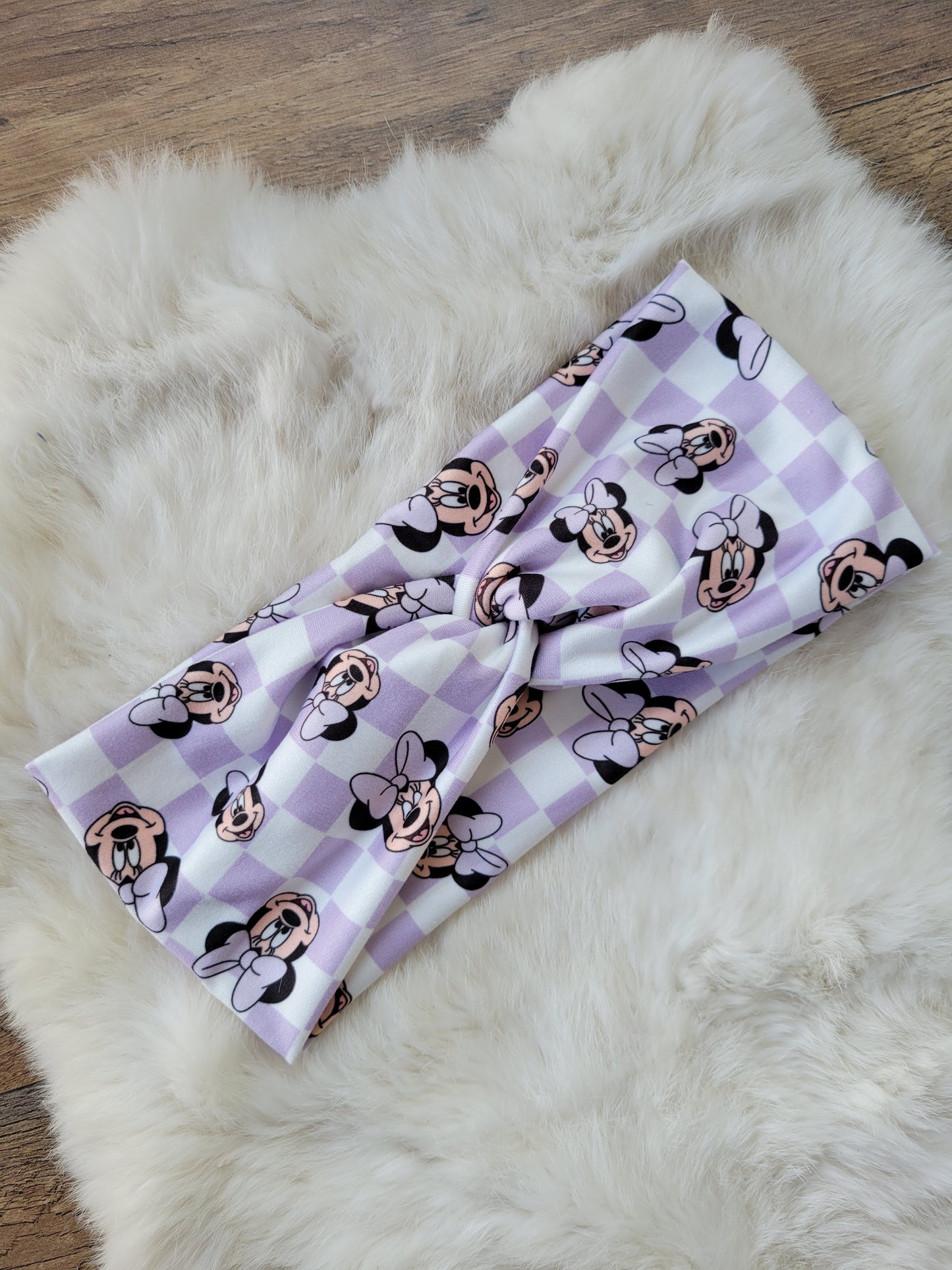 Purple checkered girl mouse