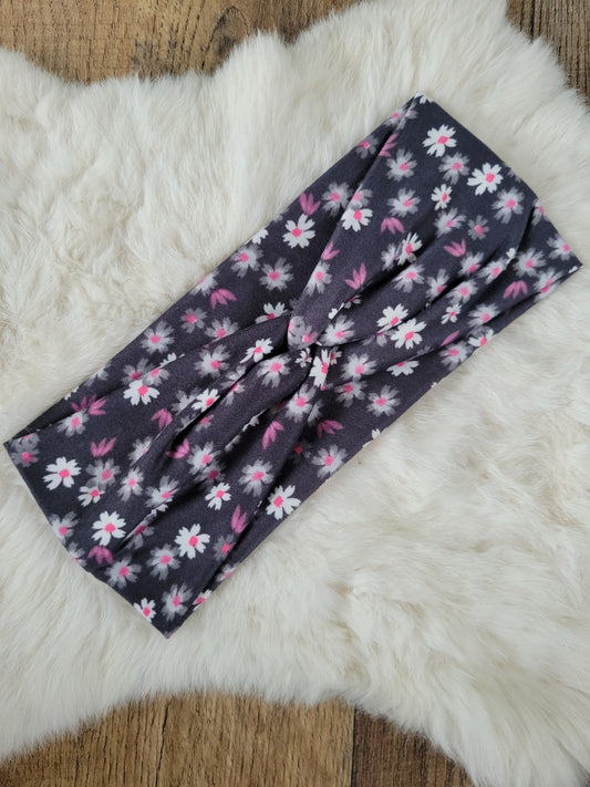 Black with pink flowers