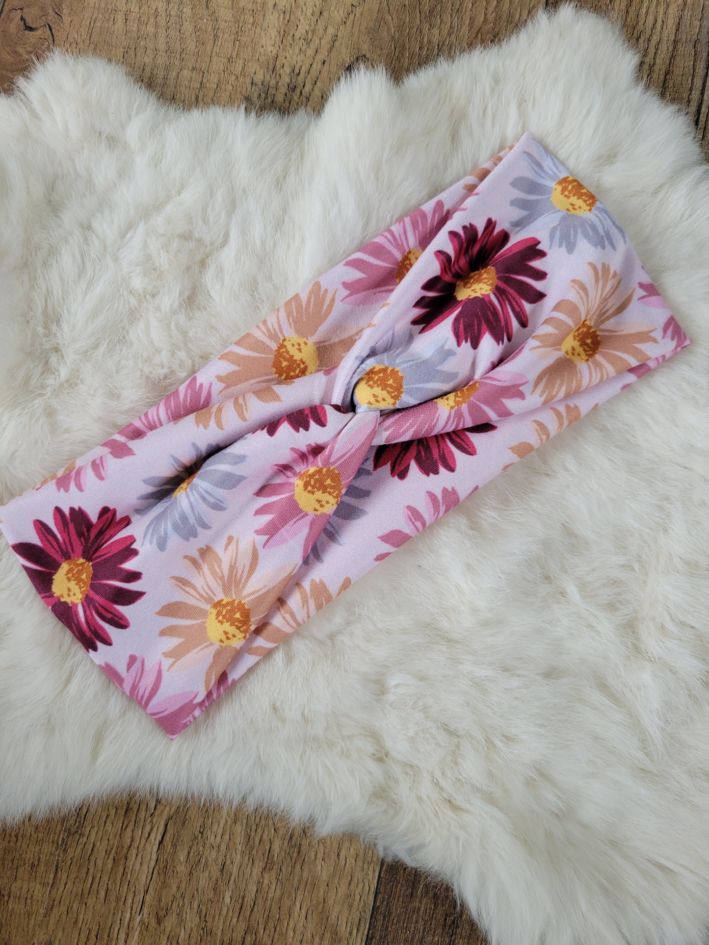 Pink with big daisies