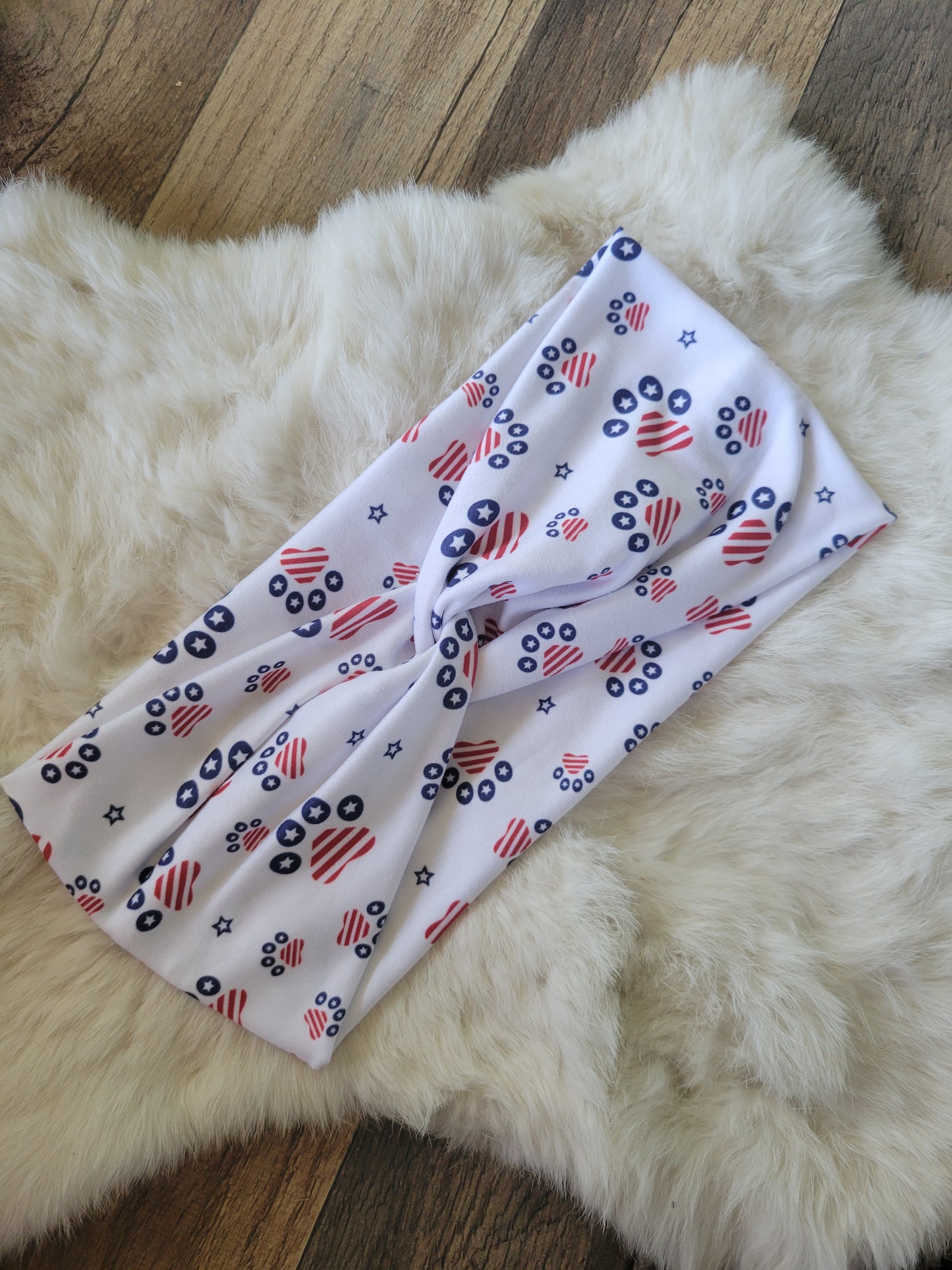Patriotic paw prints