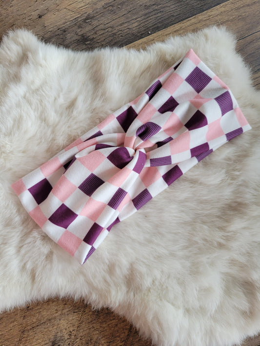 Pink and purple checkered
