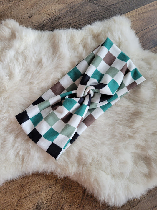 Shades of green checkered