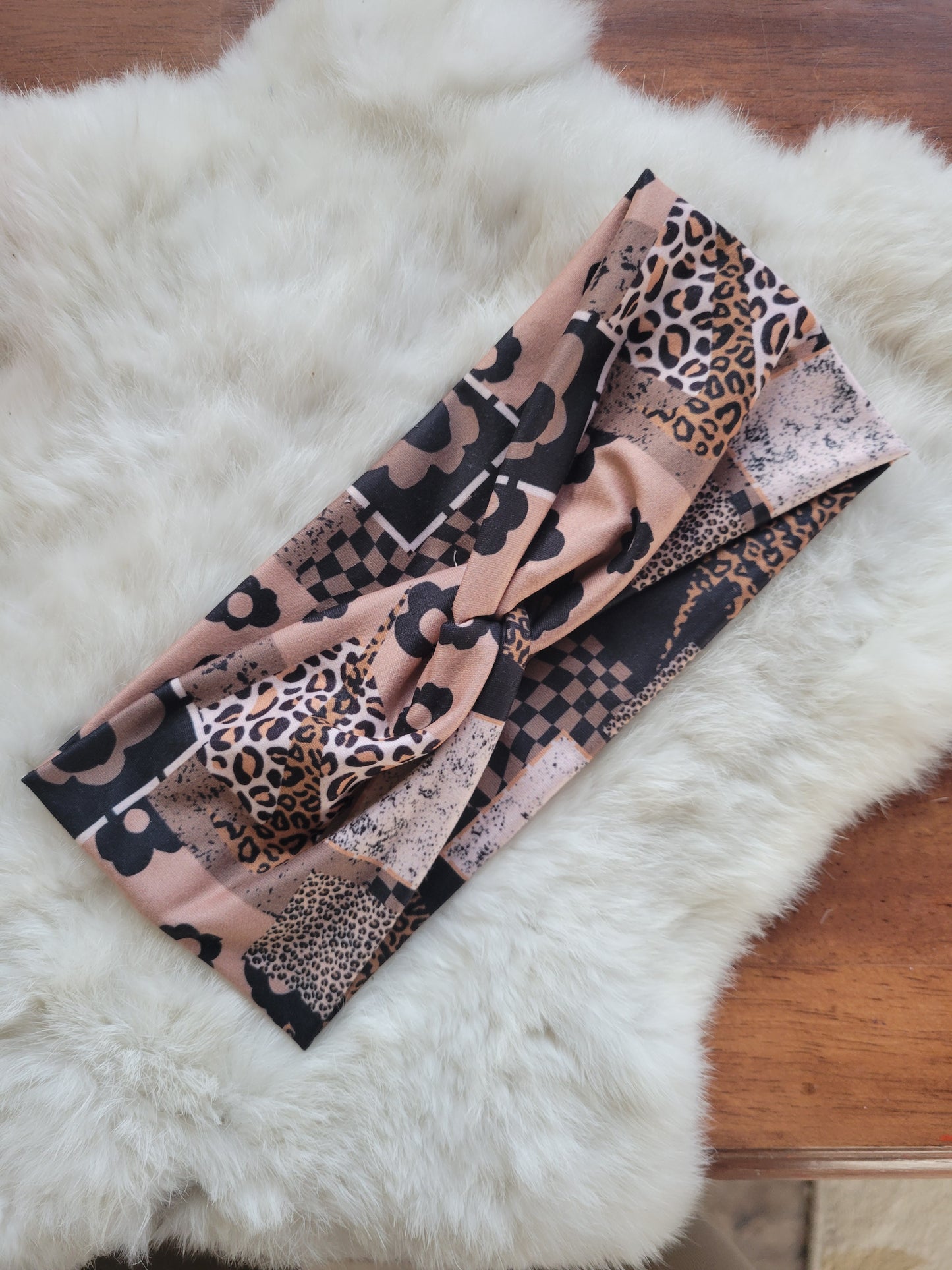 Leopard quilted swoosh sign