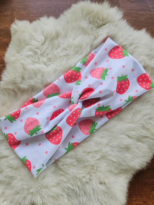 Pink polka dot strawberries