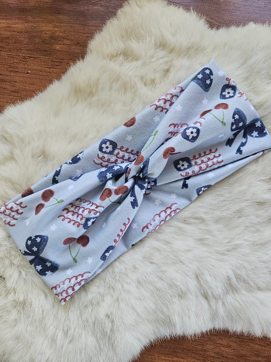 Flags bows cherries
