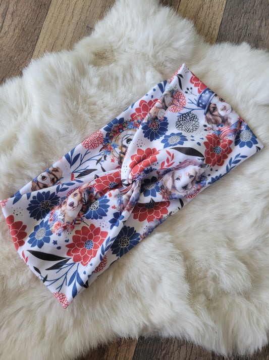 Patriotic dogs floral