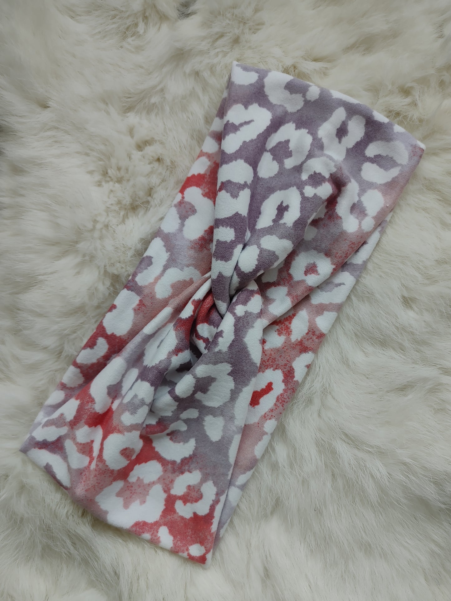 Purple/Pink tie dye leopard