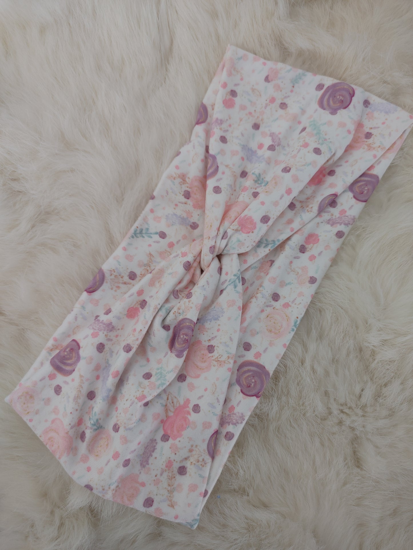 Purple and pink pastel floral