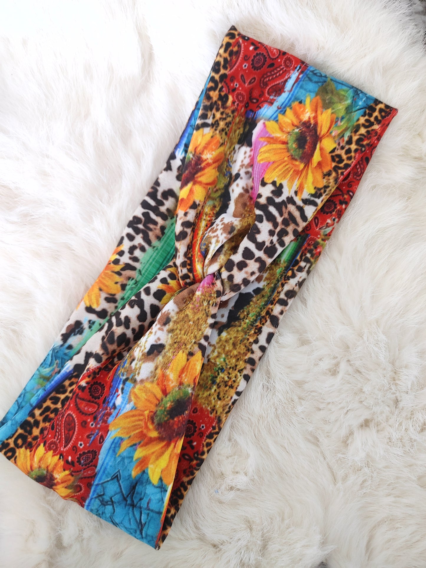 Sunflower cow brush strokes