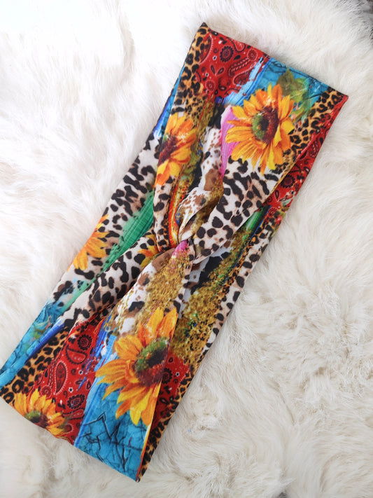 Sunflower cow brush strokes