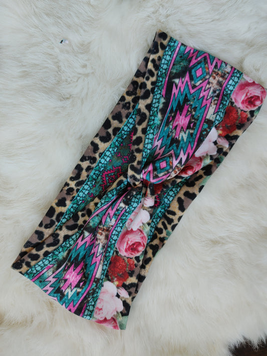 Leopard floral Aztec