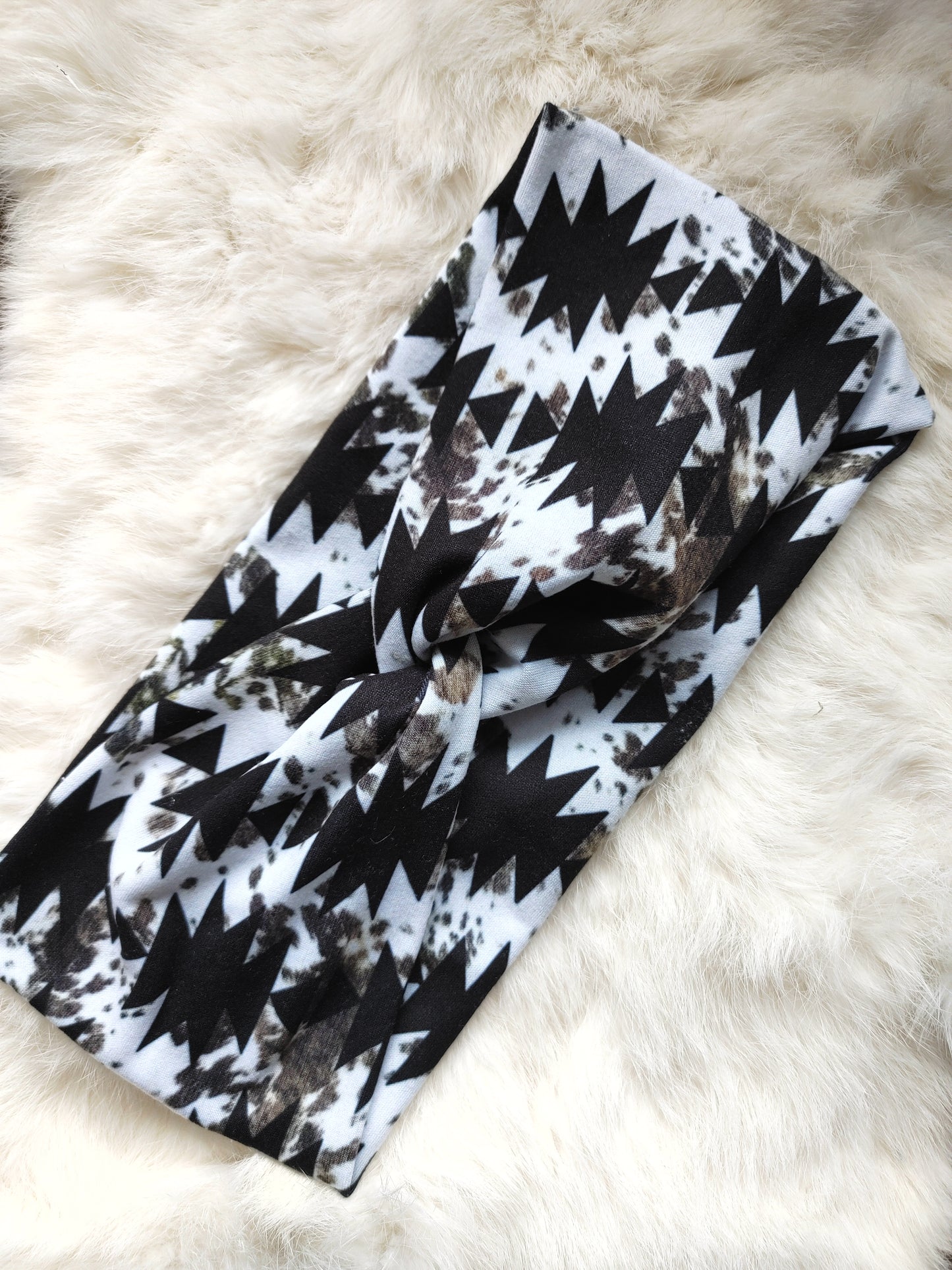Black Aztec cowhide