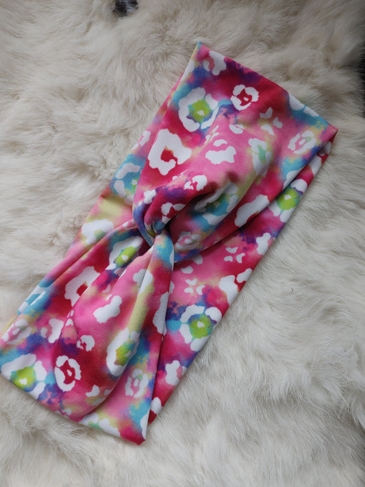 Pink multicolor leopard