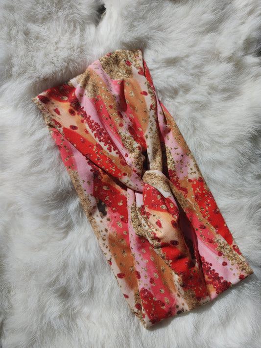 Red/gold brushstroke