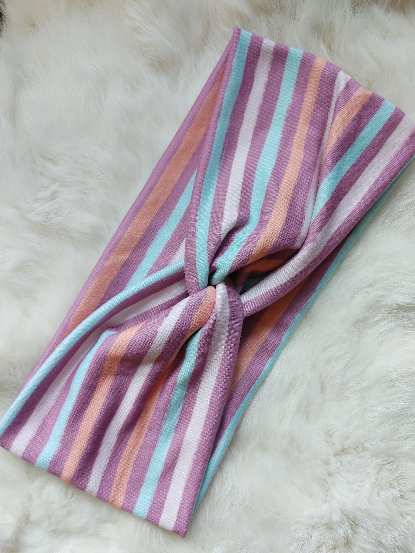 Purple pink mint stripes