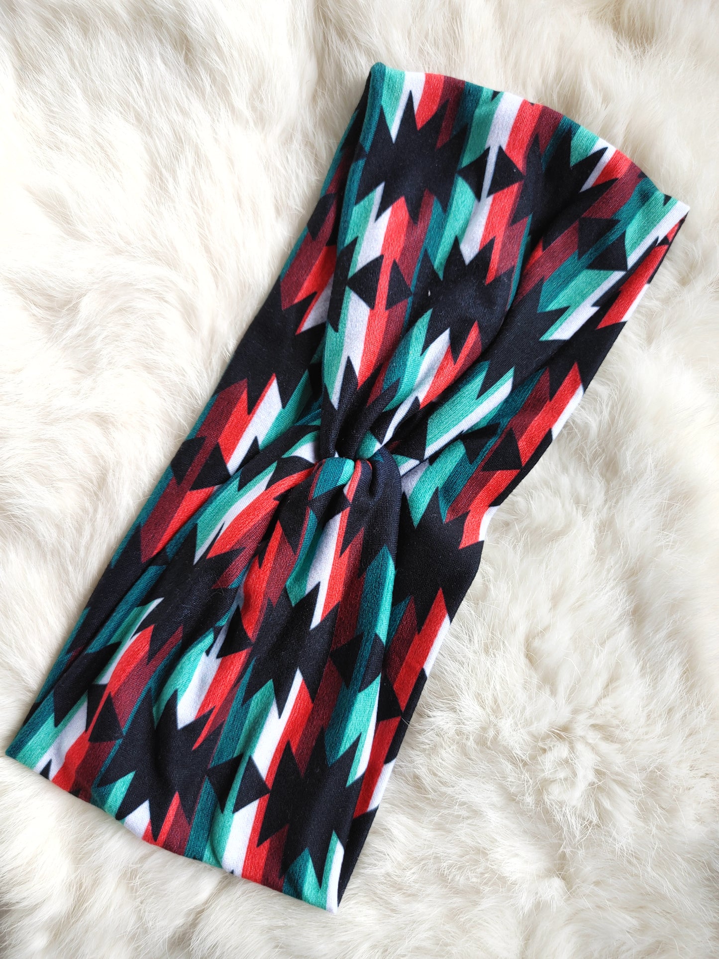 Red and teal Aztec