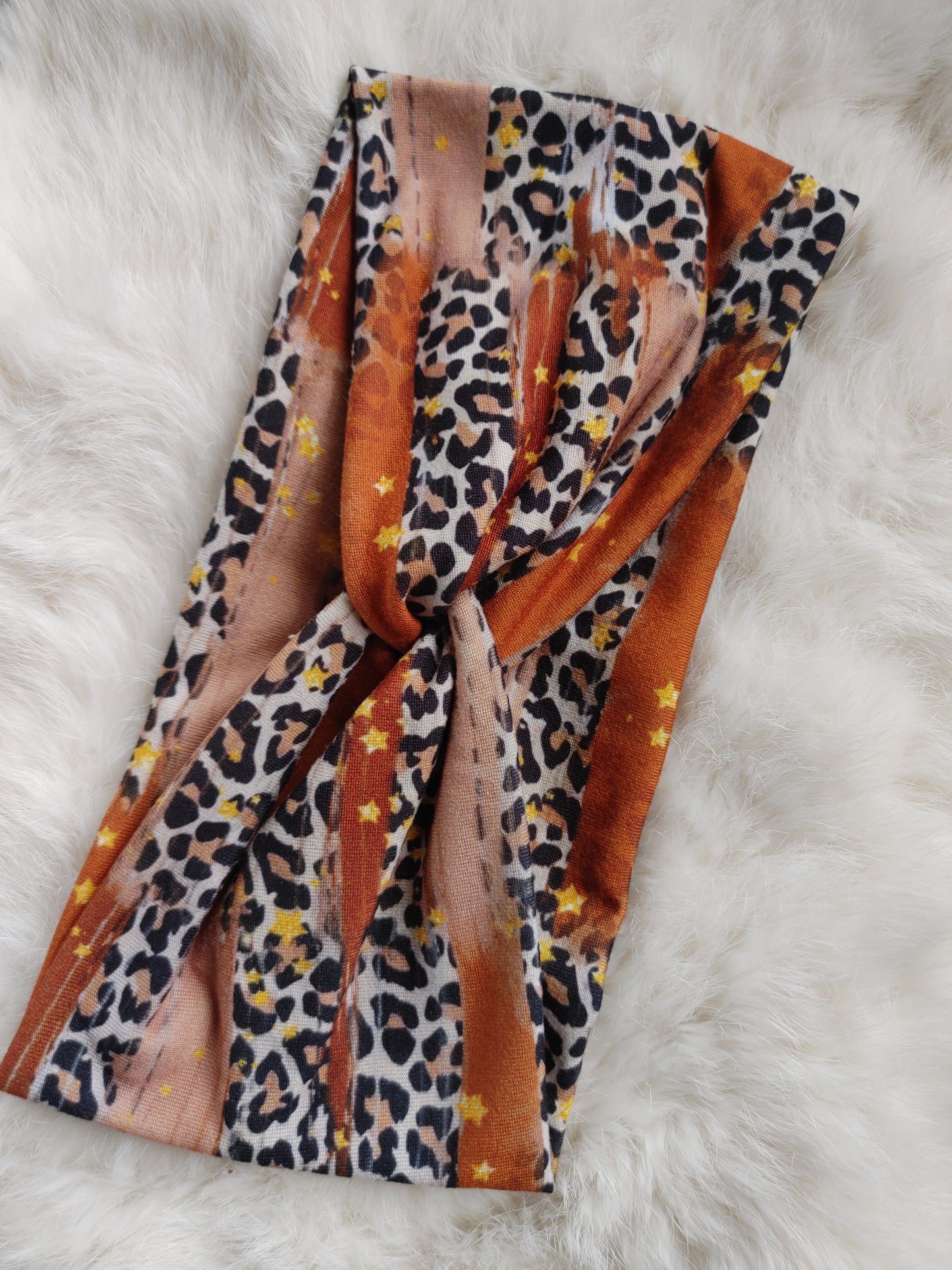 Gold leopard brushstrokes